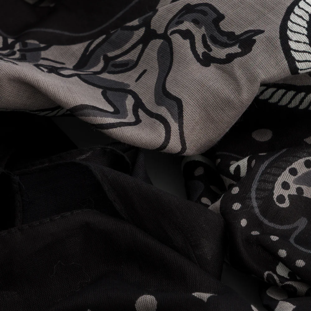 Rodeo Cotton Scarf in Black