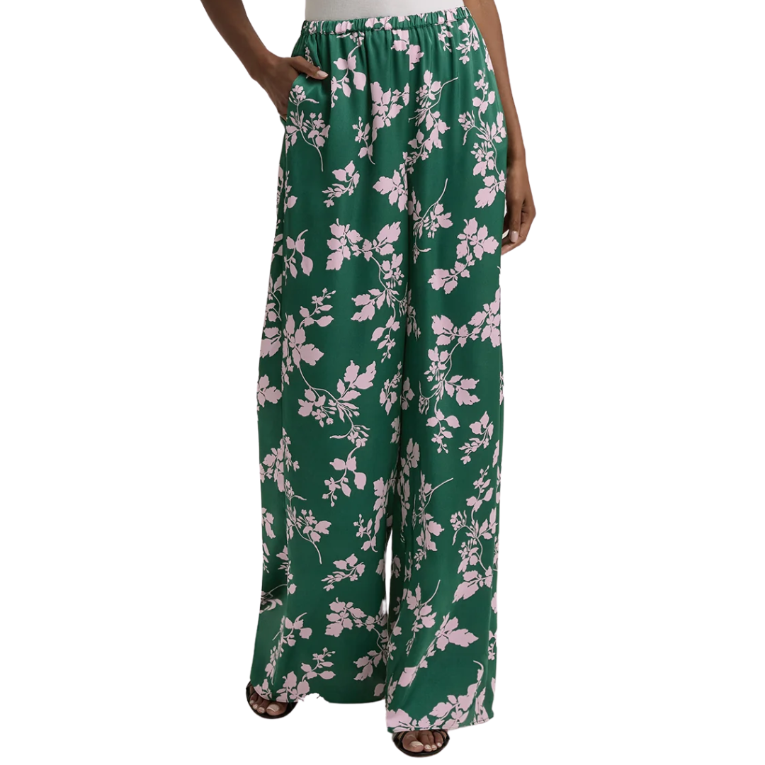The Effortless Wide Leg in Emerald Floral