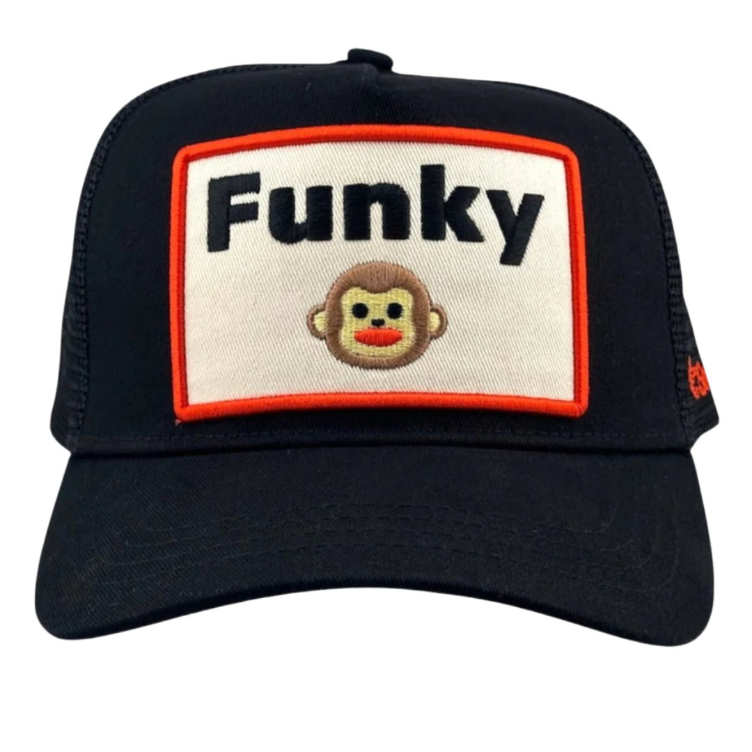 Funky Monkey Trucker in Black