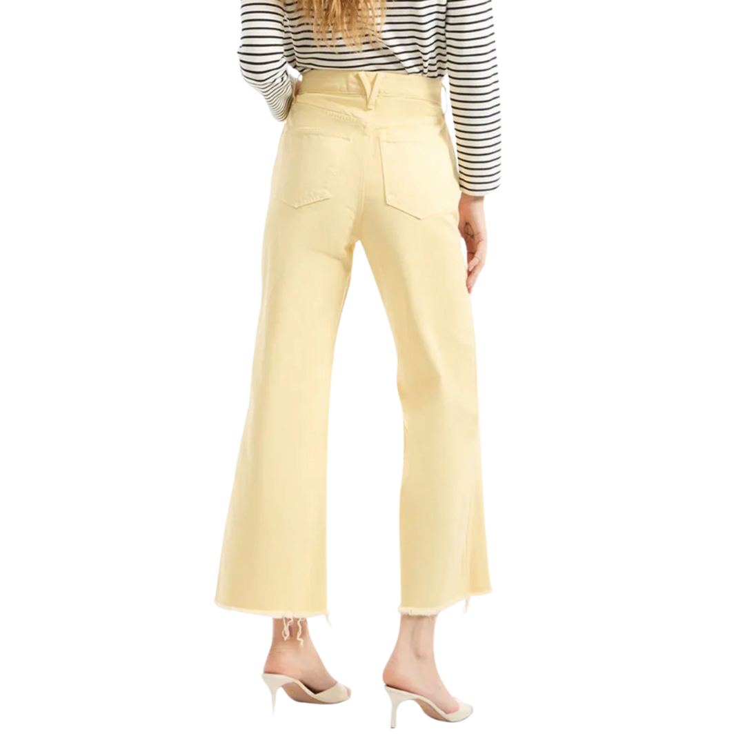 Taylor Cropped Wide-Leg Jean in Chamomile