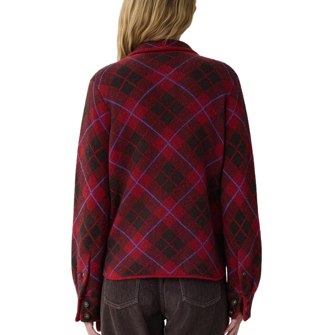 Dylan Plaid Shirt in Carmine Combo