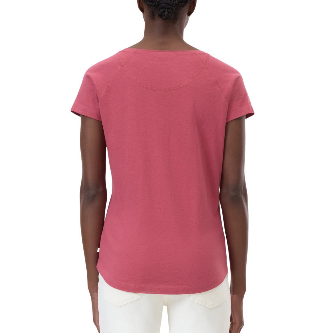 Cotton T-Shirt in Cherry Red