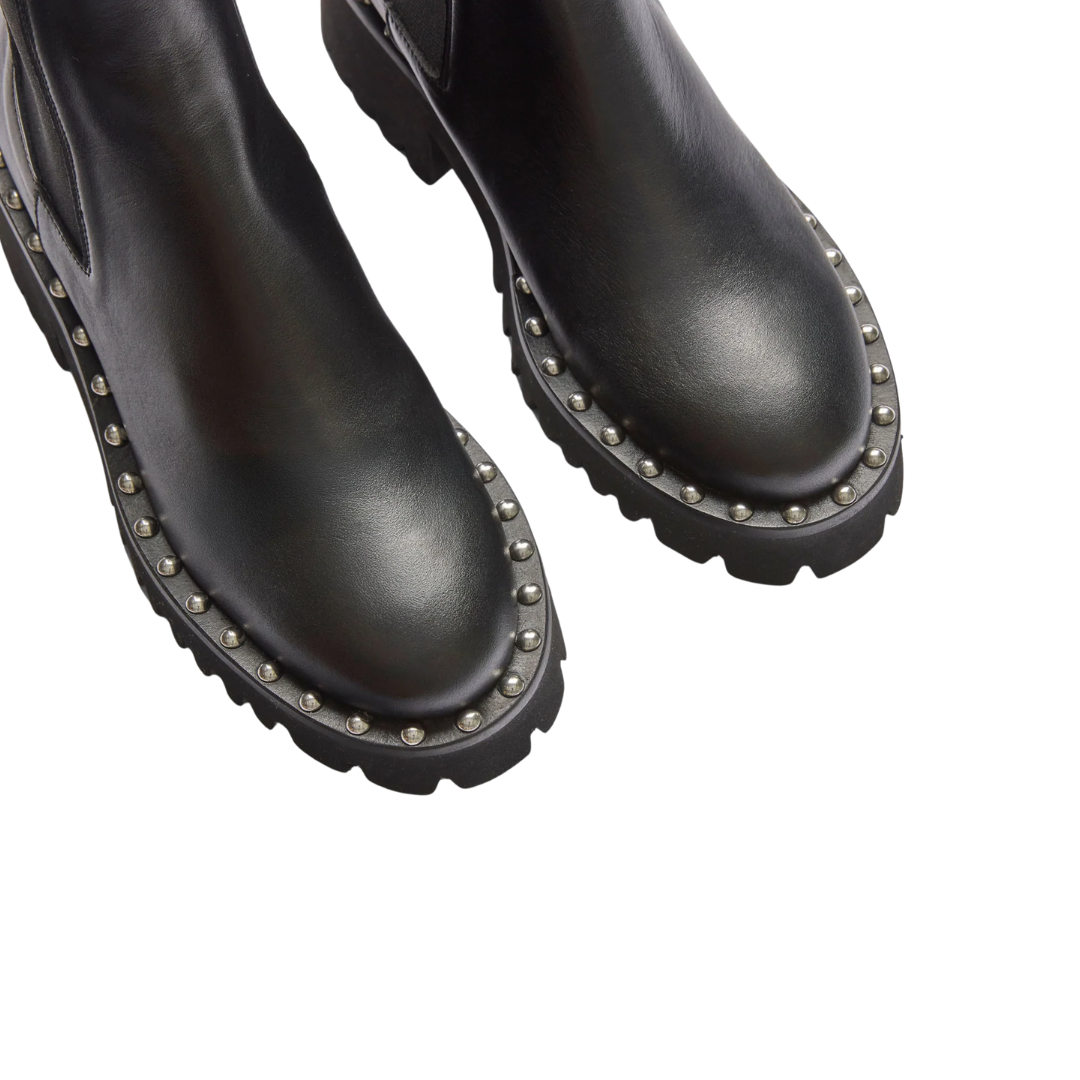 Bailey Studded Rain Resistant Boot in Black