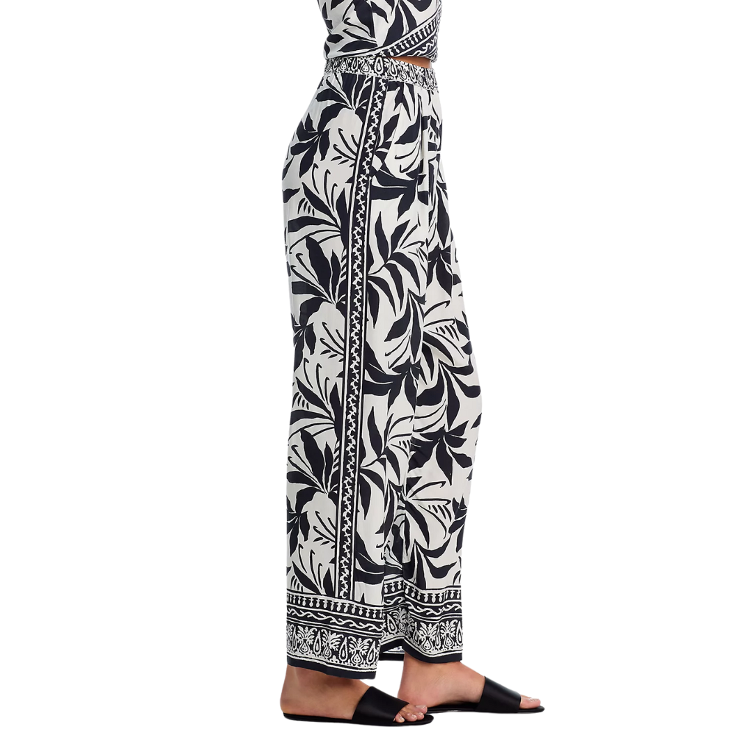 Claudia Printed Pant in Black