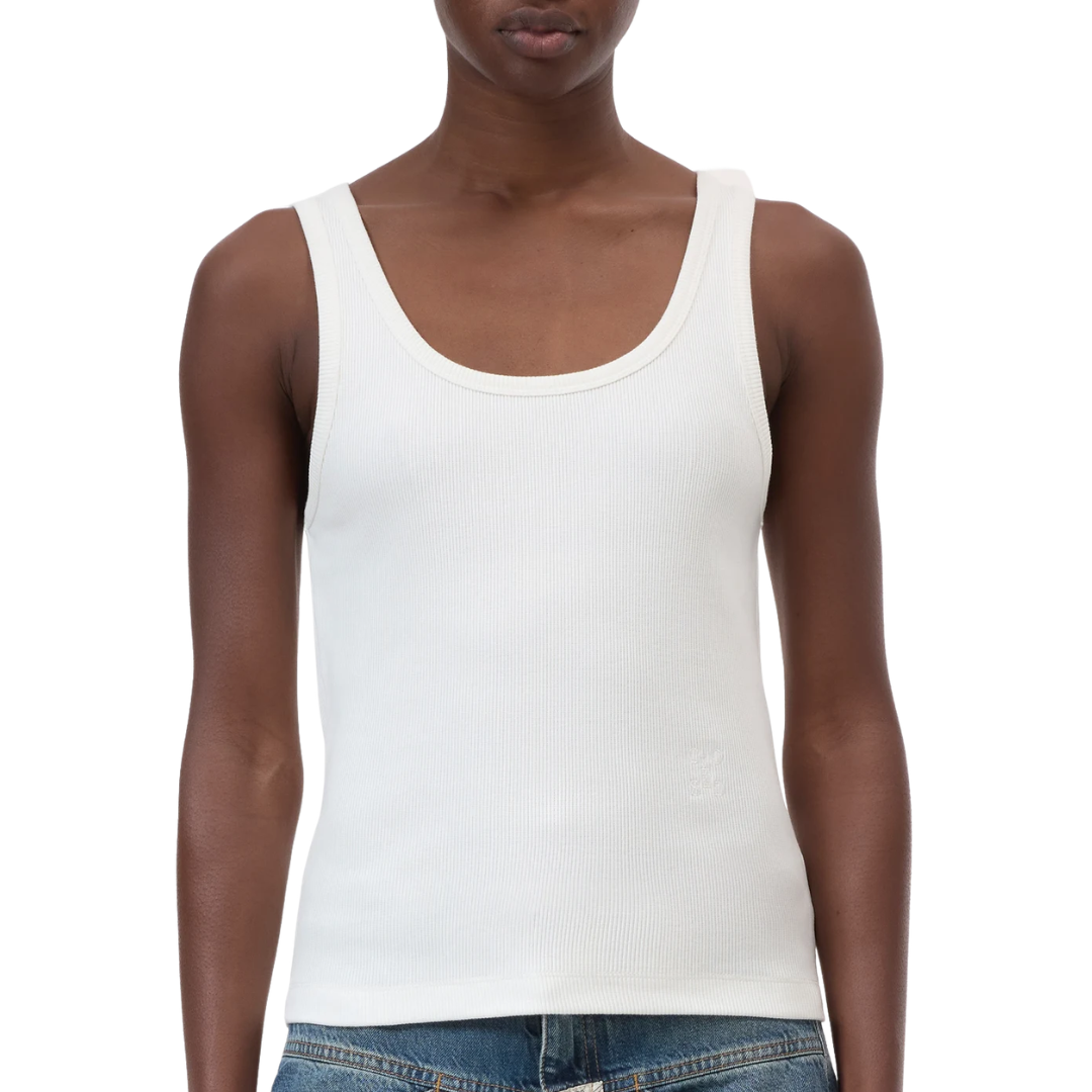 Cotton Tank Top in Ivory