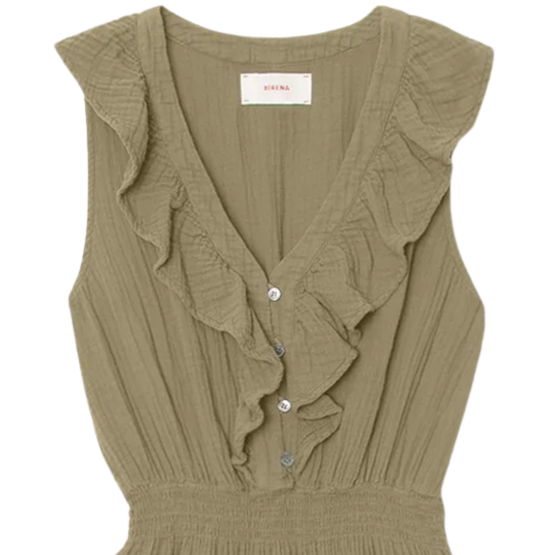Desa Dress in Olive Moss