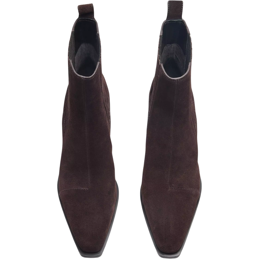 Newbury Suede Chelsea Boot in Dark Chocolate Suede