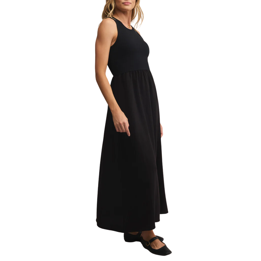 Charlotte Midi Dress in Black