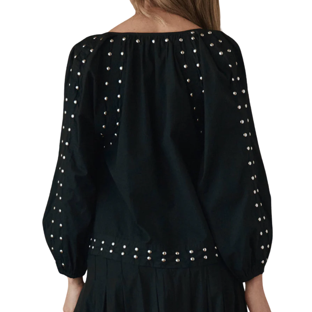 The Bodega Top with Studs in Black