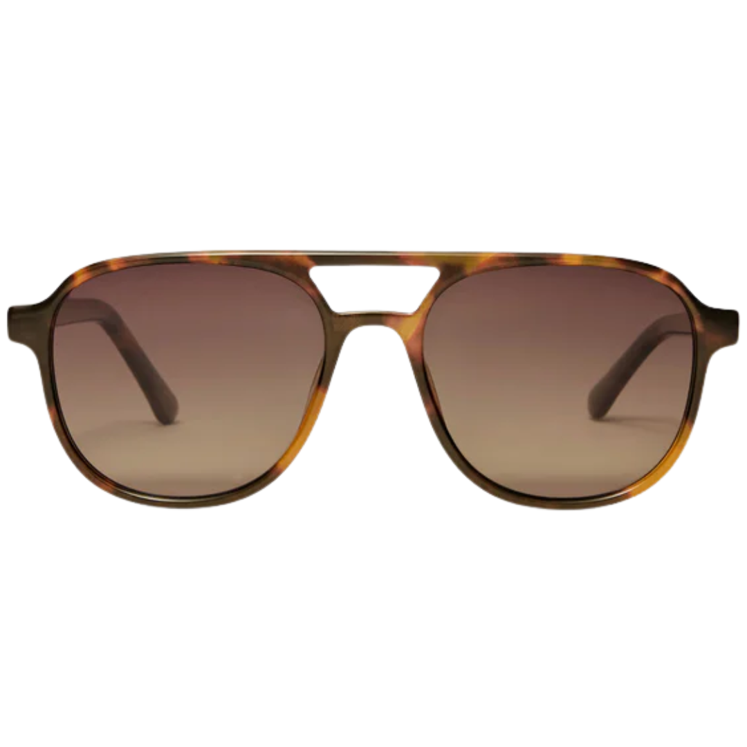 Tourist Polarized Sunglasses in Brown Tortoise-Gradient