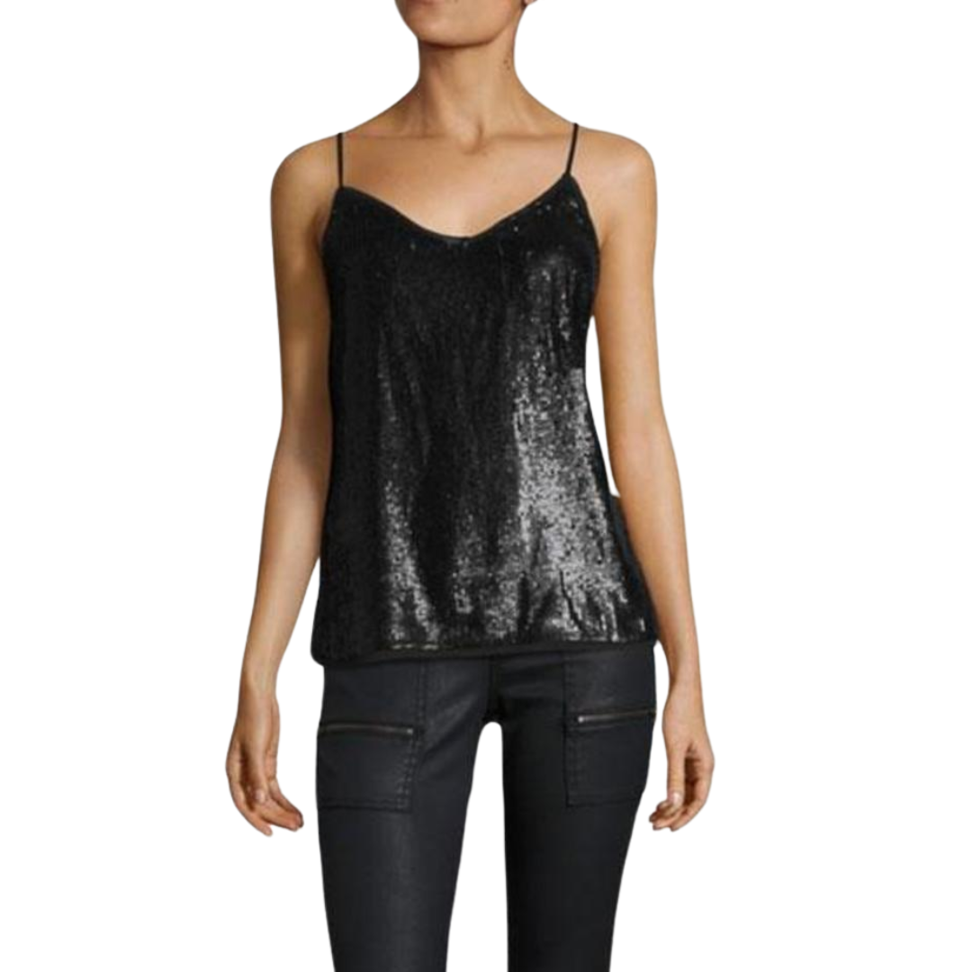 Gowa Sequin Top in Black