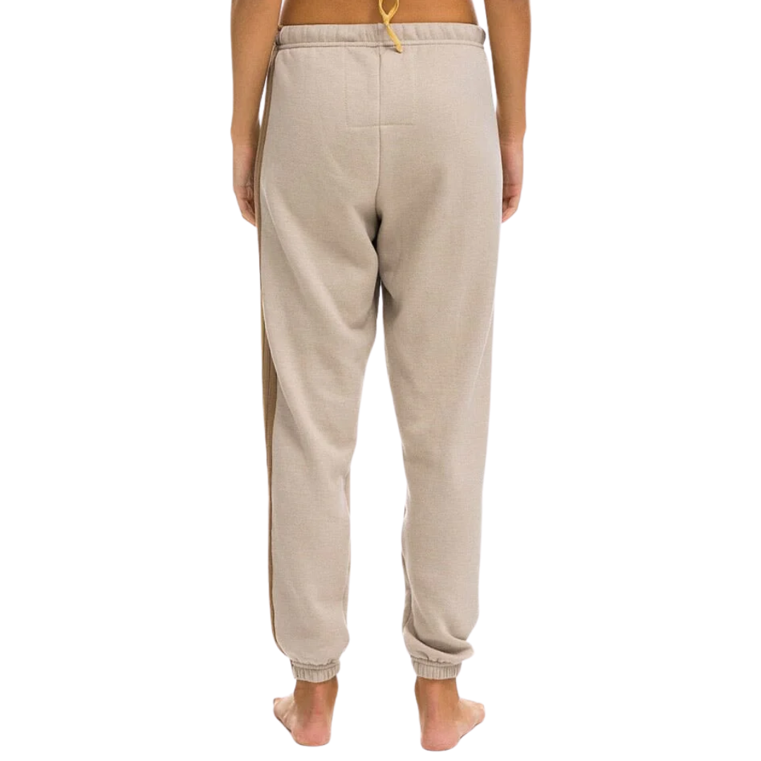 5 Stripe Sweatpants in Sand/Tan