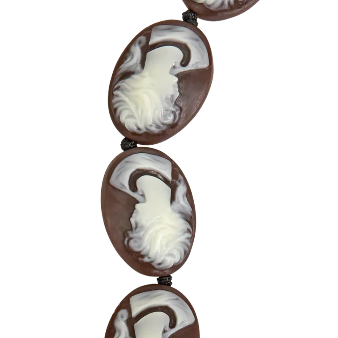 Shortie Strap in Brown/Cream Cameo