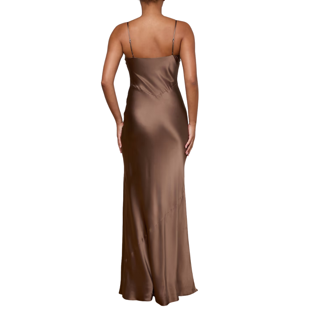 Serita Silk Gown in Cardamom