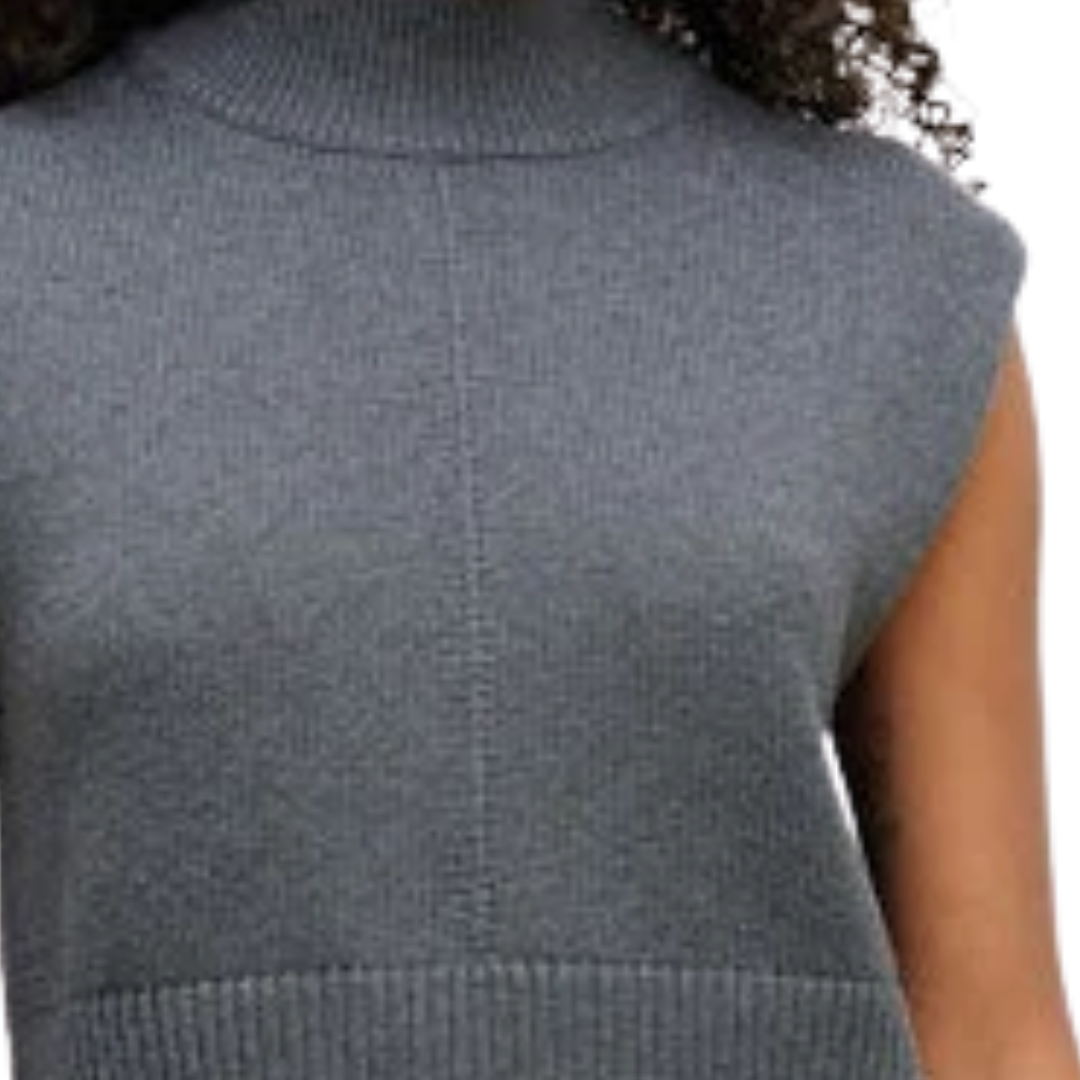 Electra Sleeveless Mock Top in Medium Heather Grey