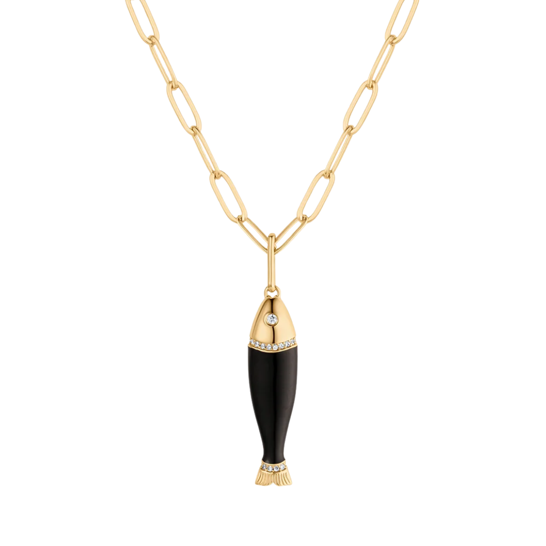 Marin Fish in Black Enamel
