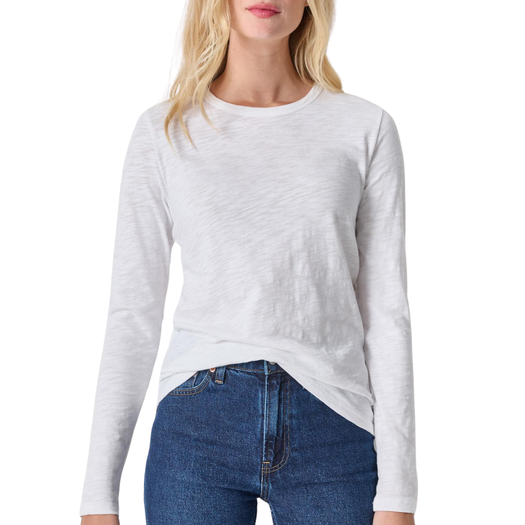 Long Sleeve Crewneck in White