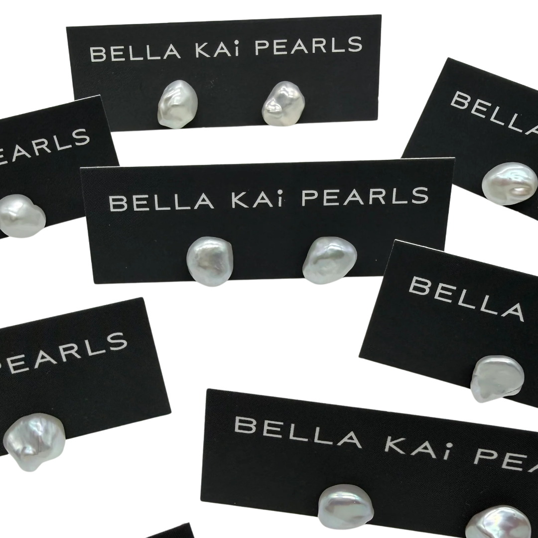 Keshi Pearl Stud Earrings