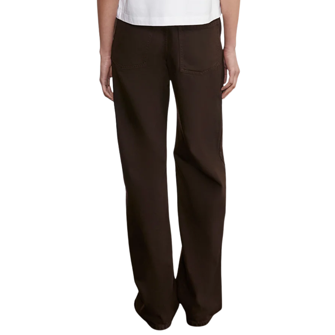 Relaxed Straight Leg Jean in Coffee Bean