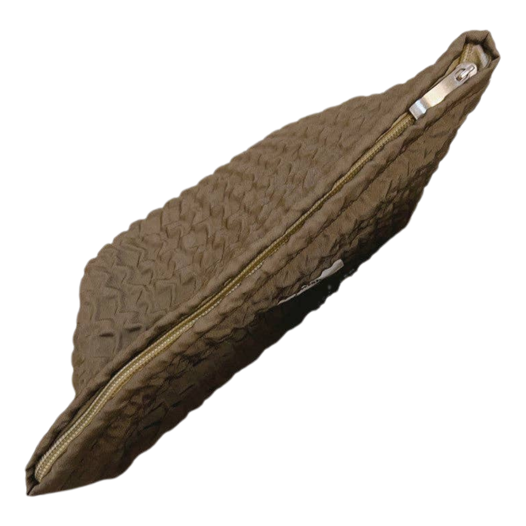 Simple Solid Color Large Makeup Bag Coffee