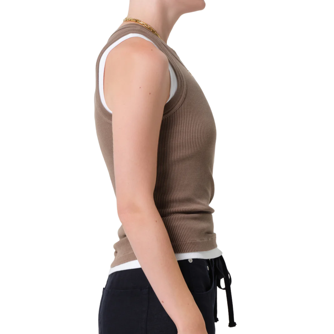 Isabel Rib Tank in Cocoa