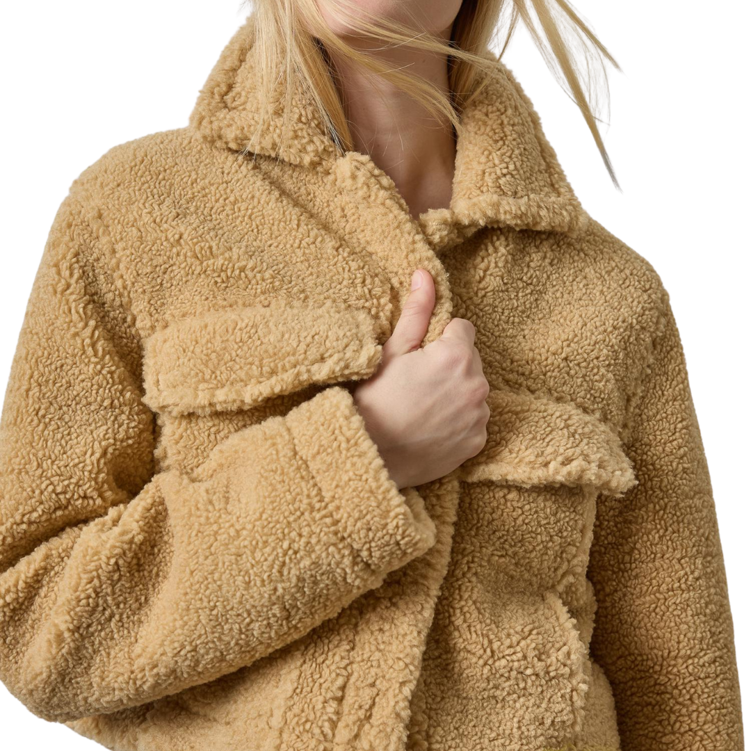 Sherpa Collared Jacket in Sable