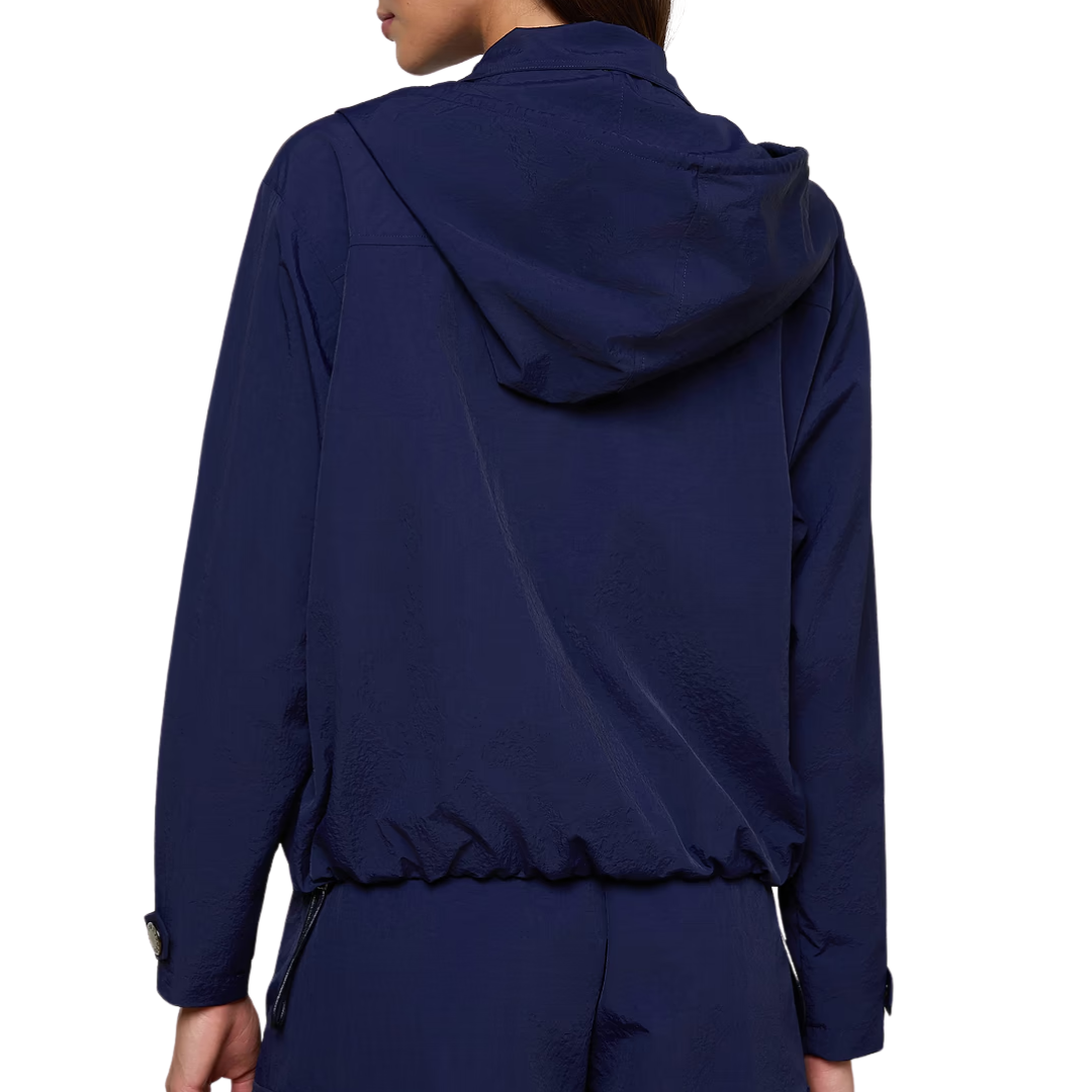 Geovana Hooded Windbreaker in Midnight
