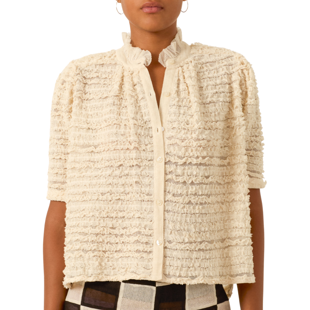 Winn Pearl Jester Shirt in Off-White