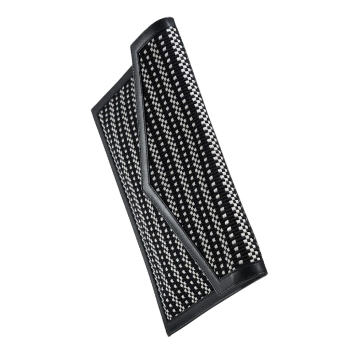 Envelope Large Clutch in Ivory-Black