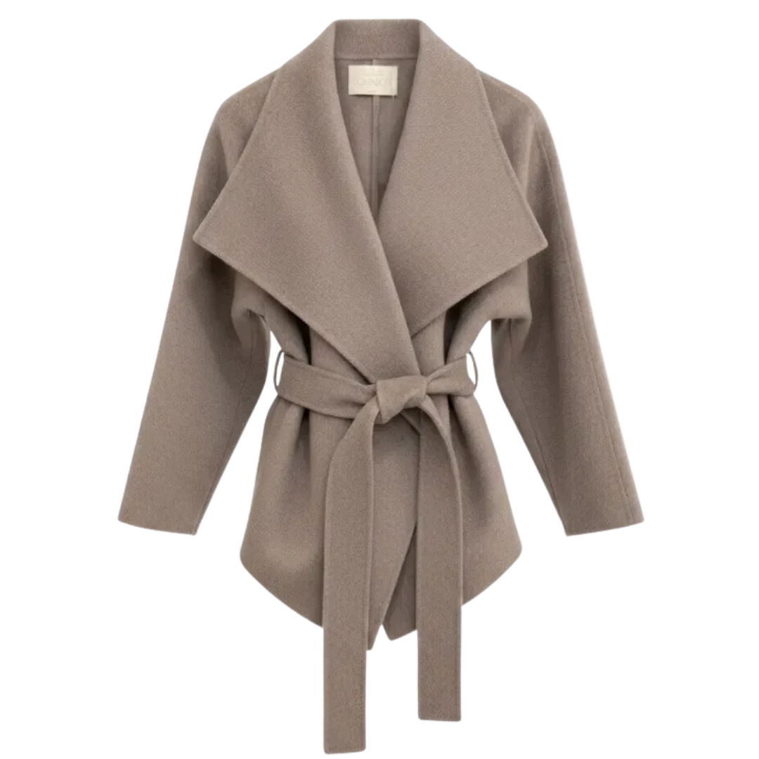 Sasha Wool Coat in Dove Melange