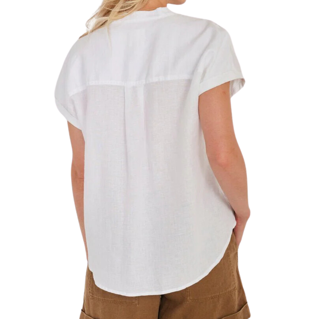 London Linen Short Sleeve in White