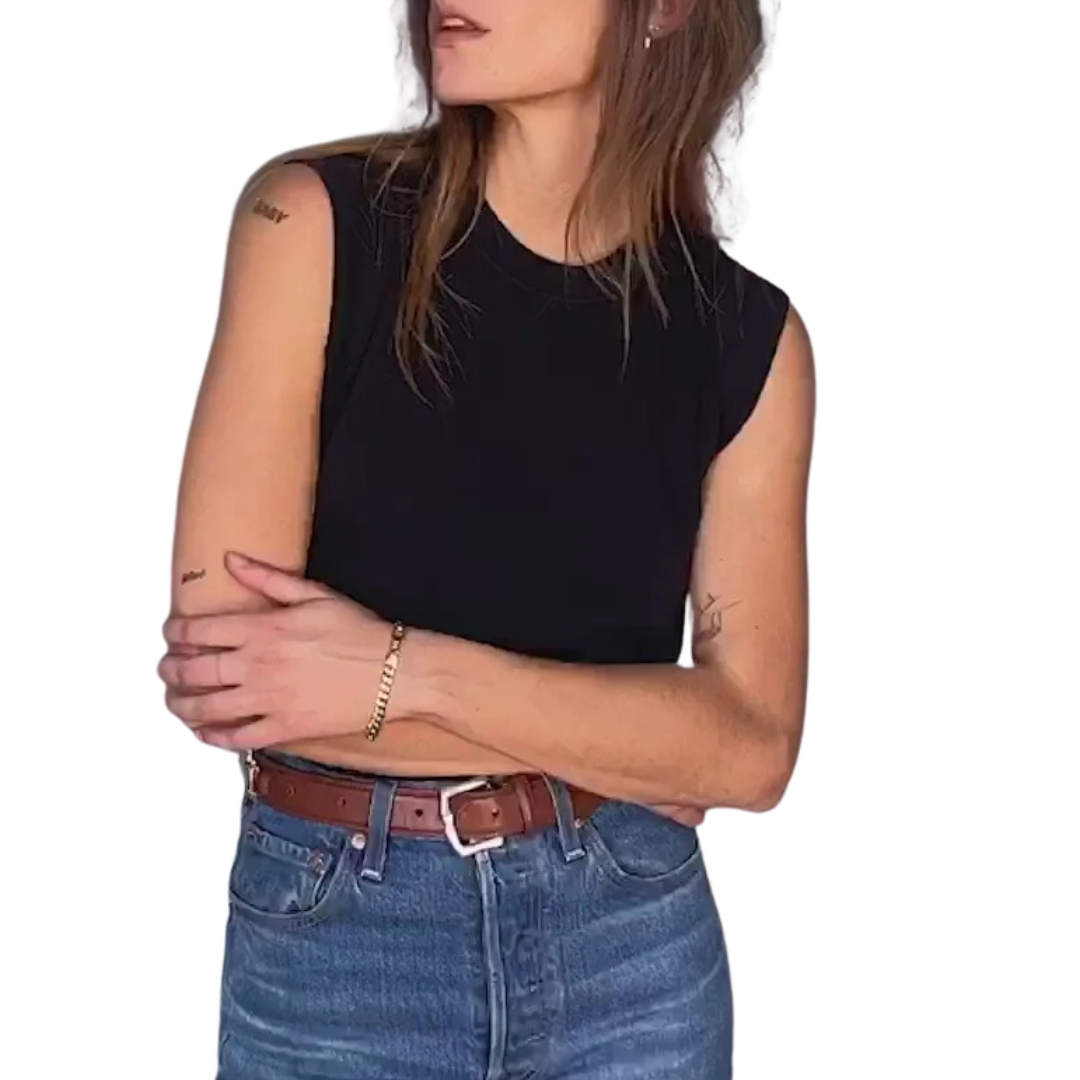 Patti Tank in Jet Black
