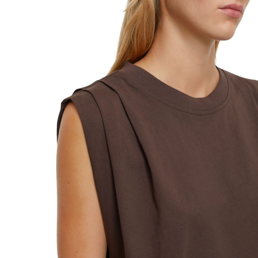Sleeveless Top in Chilly Chocolate