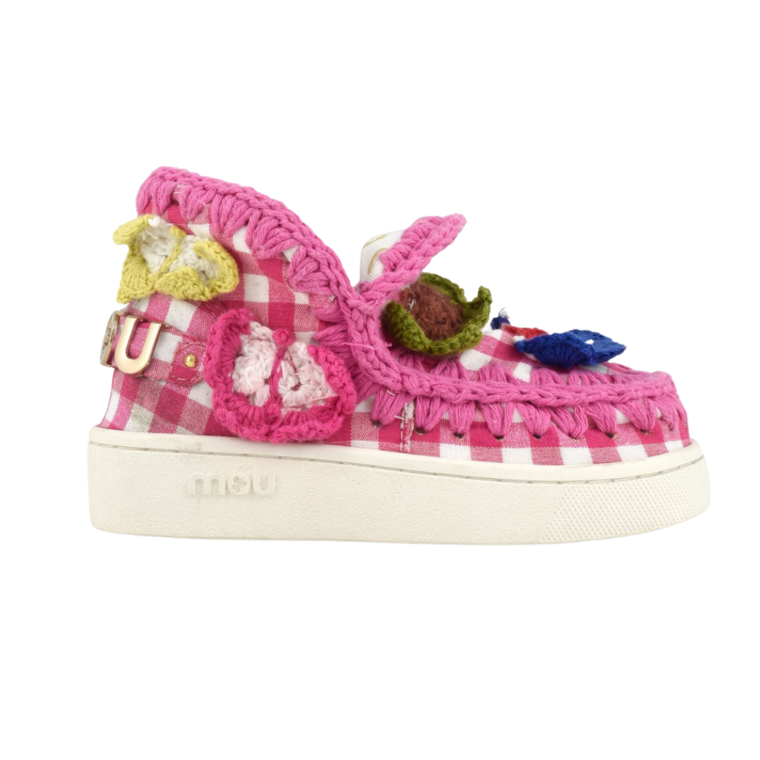 Kids' Summer Eskimo Butterfly Sneaker in Pink Checker