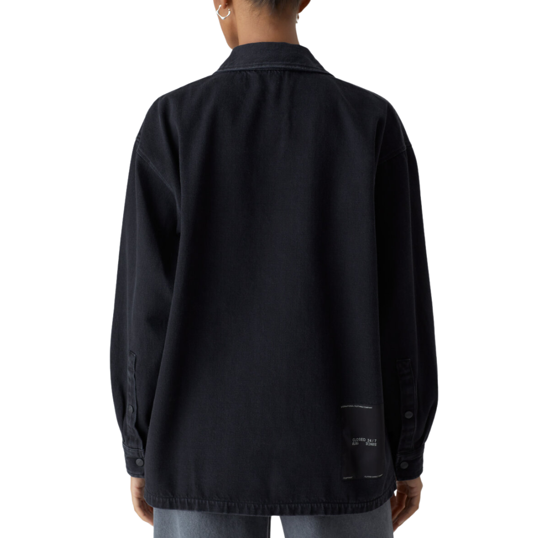 Denim Overshirt in Black
