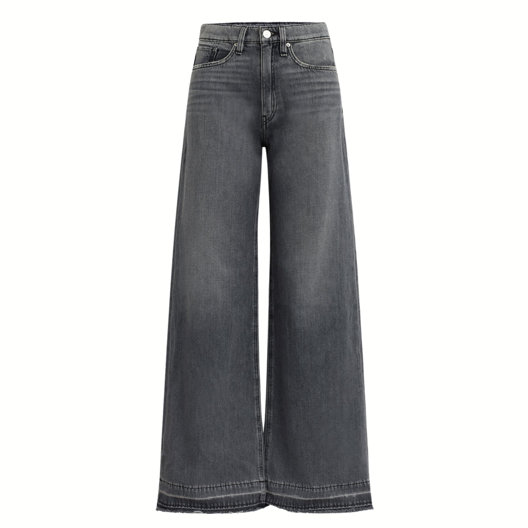 Jodie High-Rise Loose Wide Leg Jean in Destructed Black