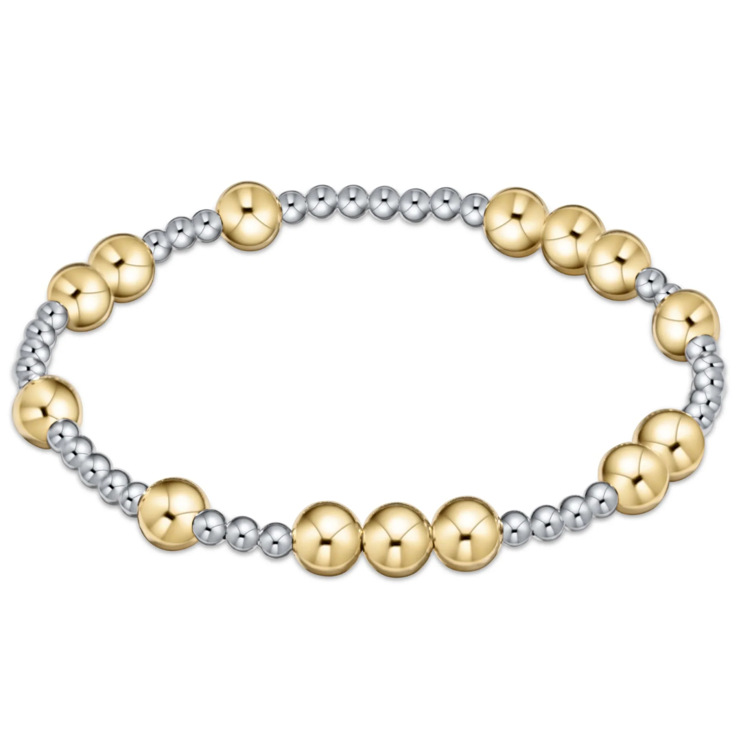 Hope Unwritten 6mm Bead Bracelet in Mixed Metal