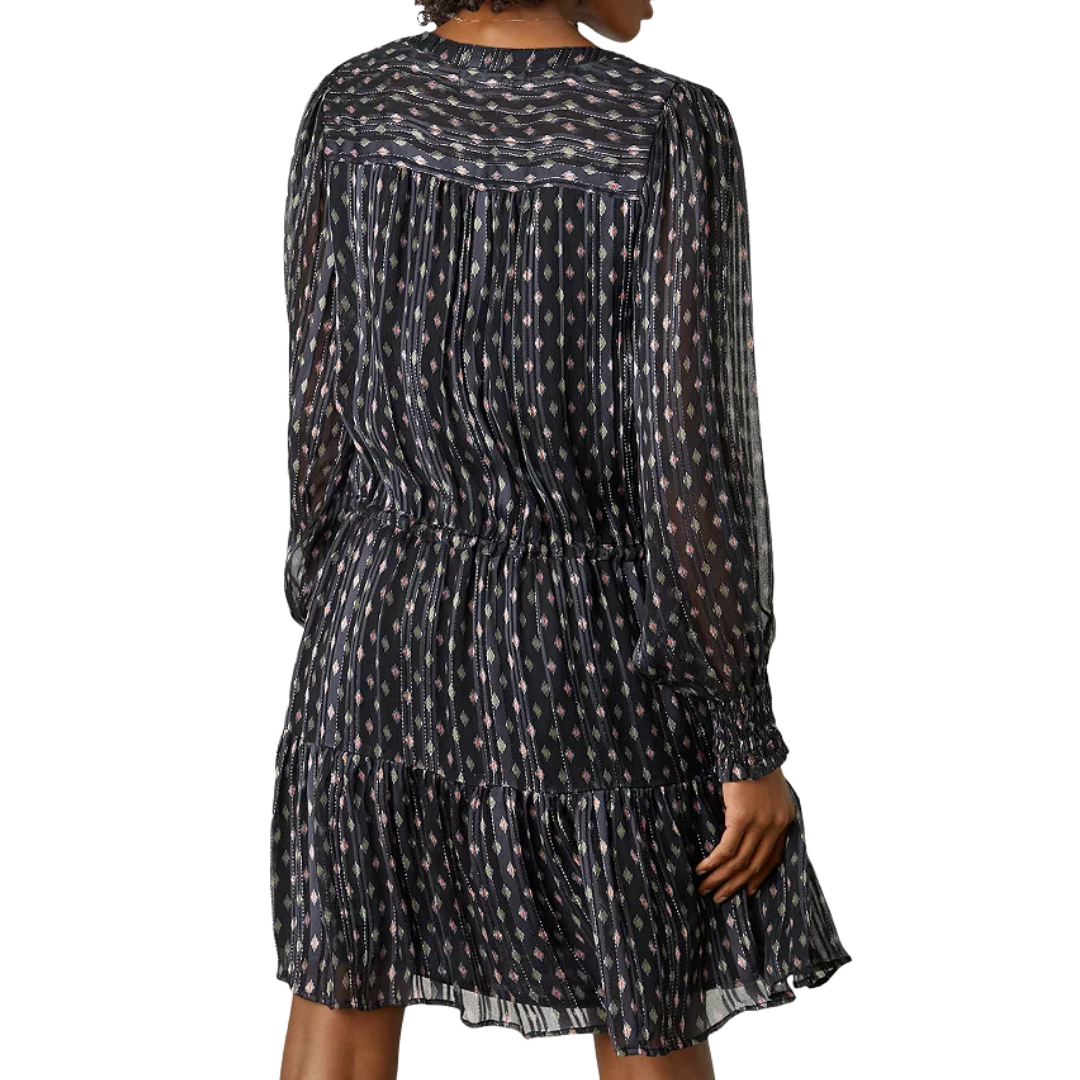 Anastasia Printed Boho Dress in Starlit Mu