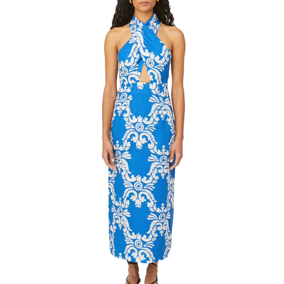 Paolo Dress in Batik Grid