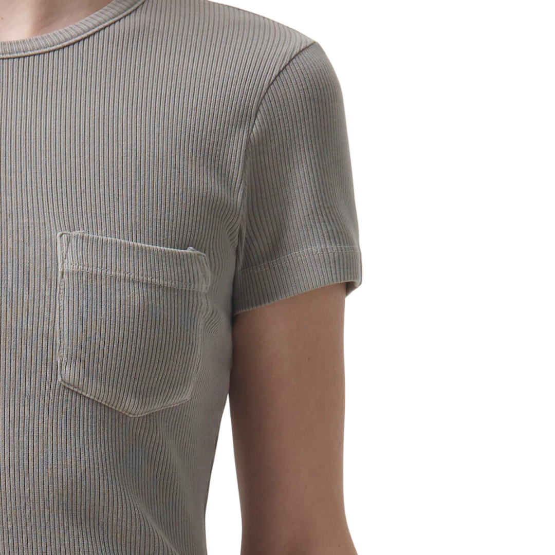 Arlo Rib Tee in Drab