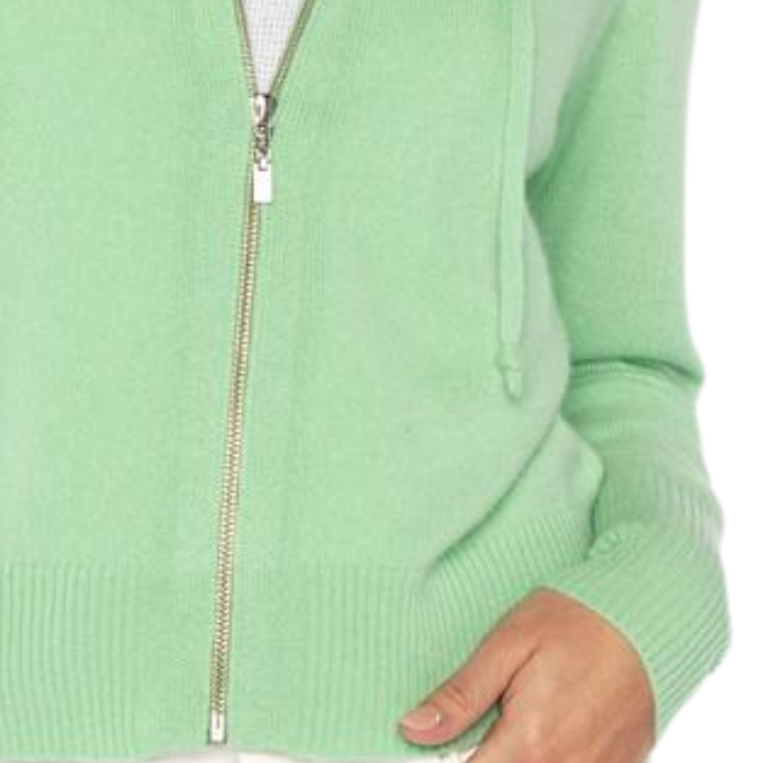 Zip Hoodie in Celadon