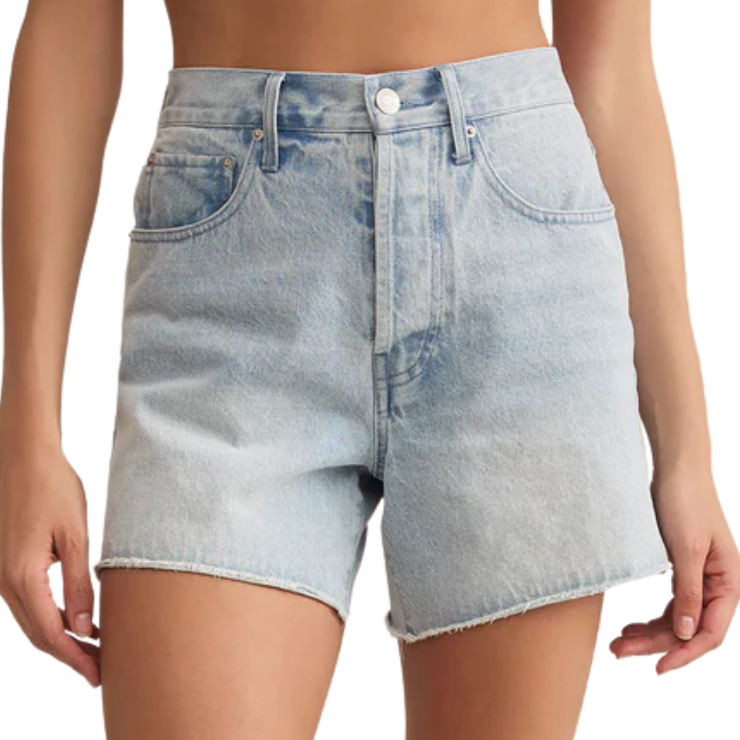 Everyday Hi Rise Denim Short in Faded Indigo