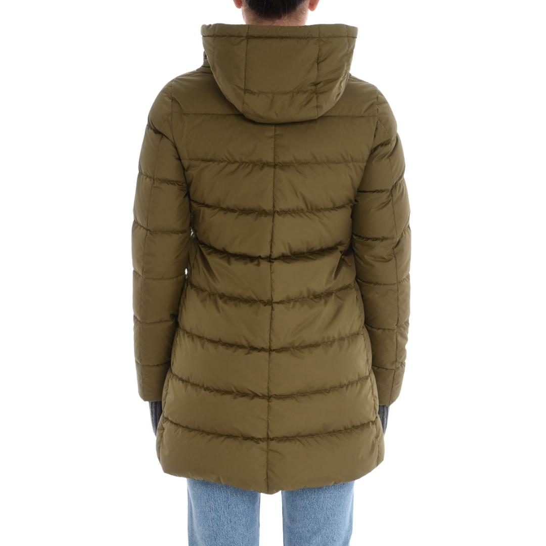 Hooded Down Jacket in Military