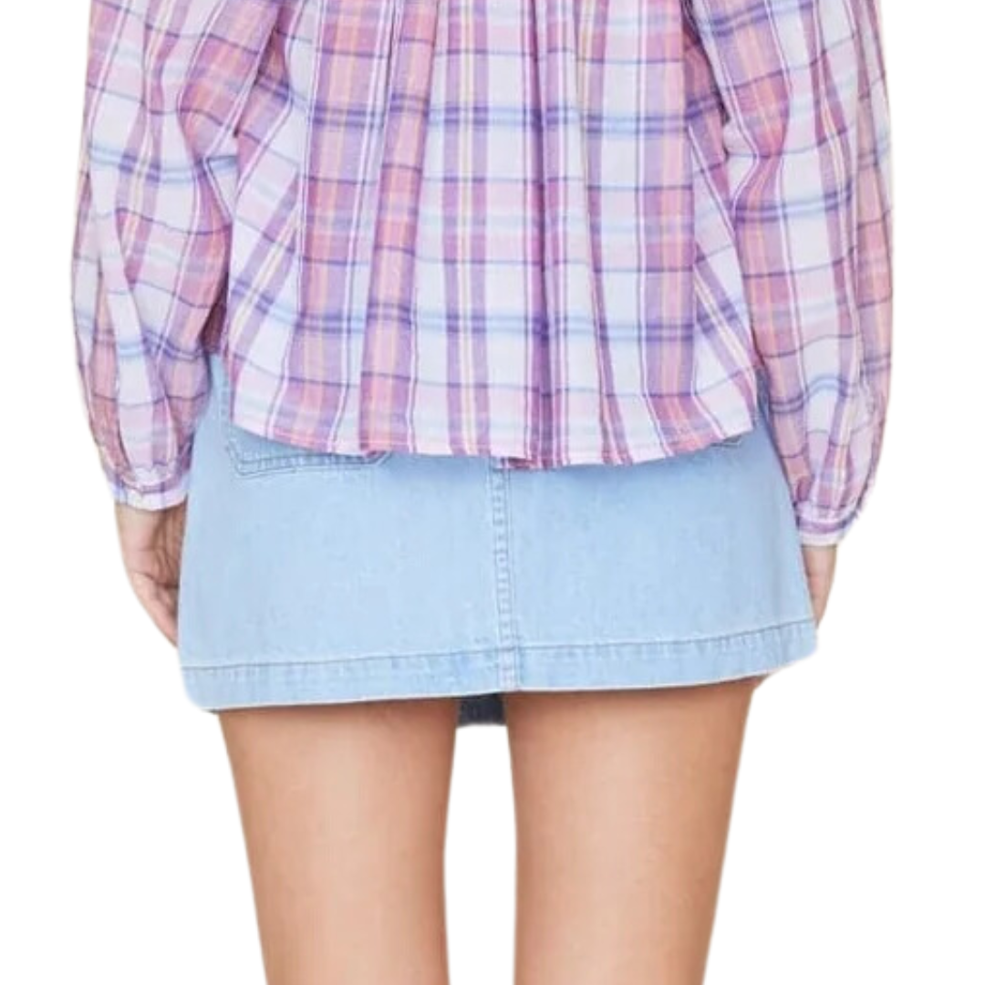 Skylar Denim Skirt in Light Blue