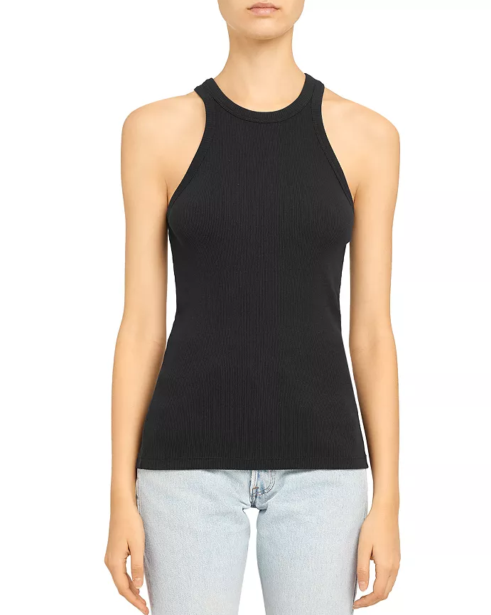 Ribbed Cotton Racerback Tank 222434
