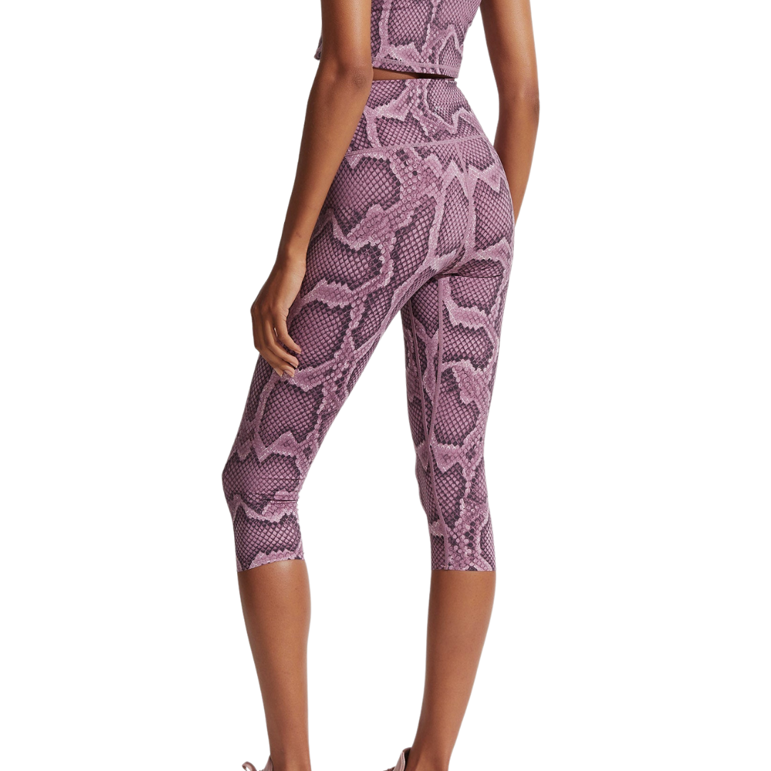 Let's Go Crop Legging 18 in Mesa Rose Snake