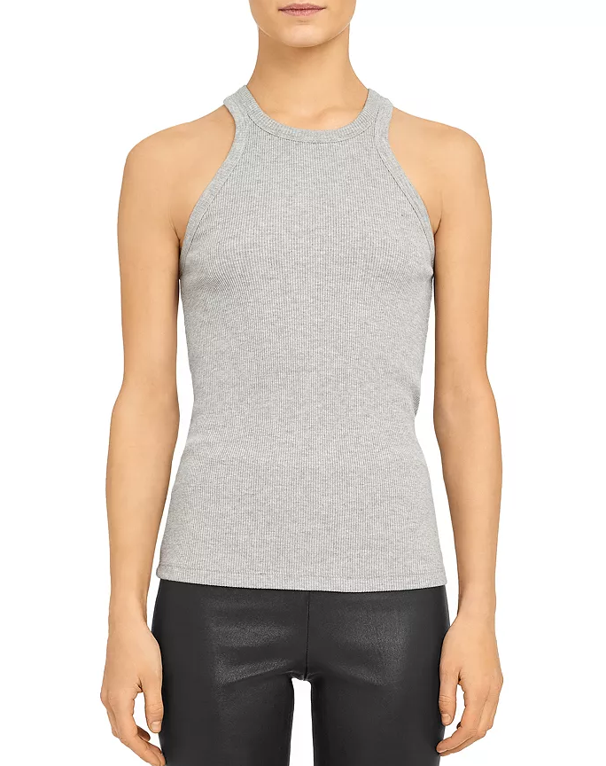 Ribbed Cotton Racerback Tank 222445