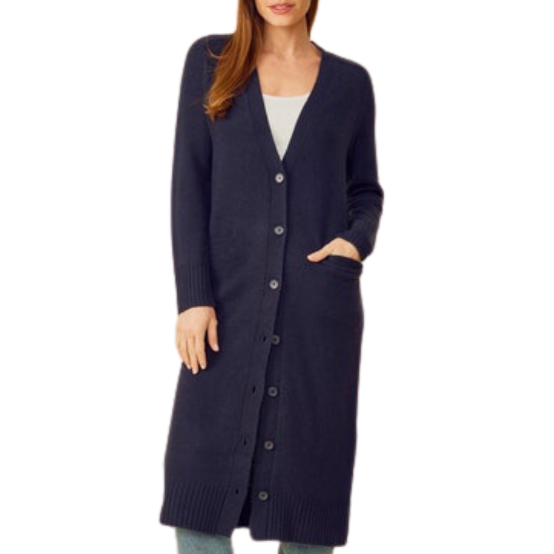 Morgan Cashmere Duster in Navy