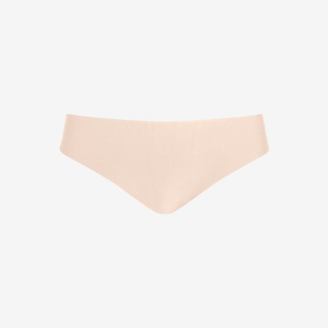 Butter Mid-Rise Thong in Beige