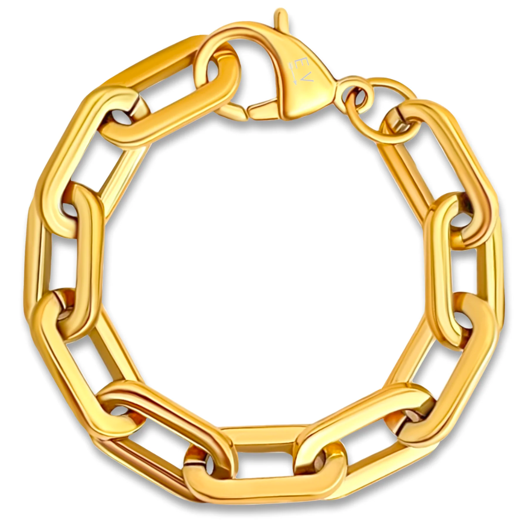 Gage Oversized Link Bracelet in Gold